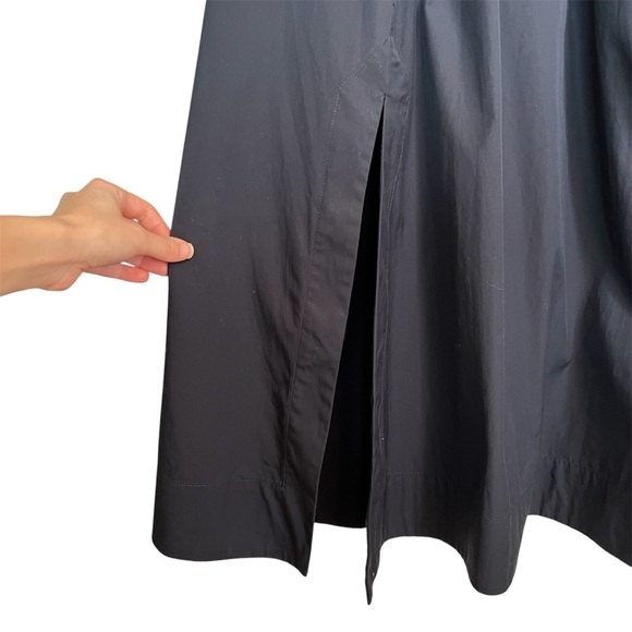 Rag & Bone Soraya 100% Cotton Cut Out Midi Dress in Navy Blue Size Large - Picture 9 of 16